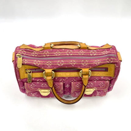 Louis Vuitton Denim Neo Speedy Boston Bag Pink