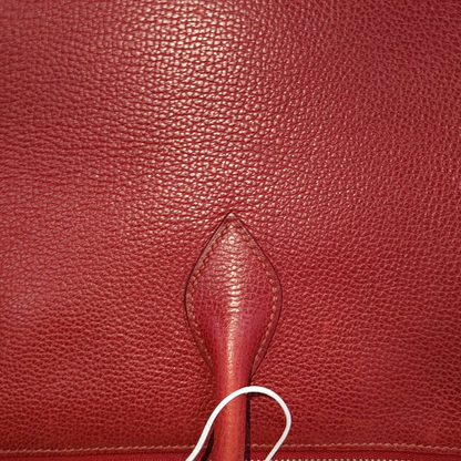 Hermes Paris Bombay 40 Red Clemence Calfskin Leather 2007