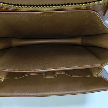 CELINE Classic Box Flap Caramel Brown Leather crossbody bag