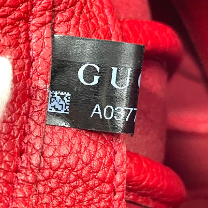Gucci Jackie 1961 Small Red Pebbled Leather Shoulder Bag