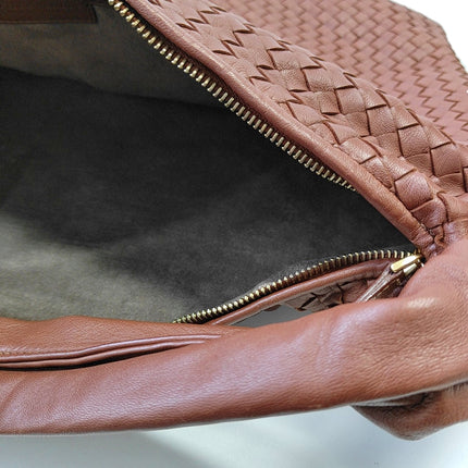 Bottega Veneta Veneta Hobo Maxi Brick Red Intrecciato Leather Bag 50cm