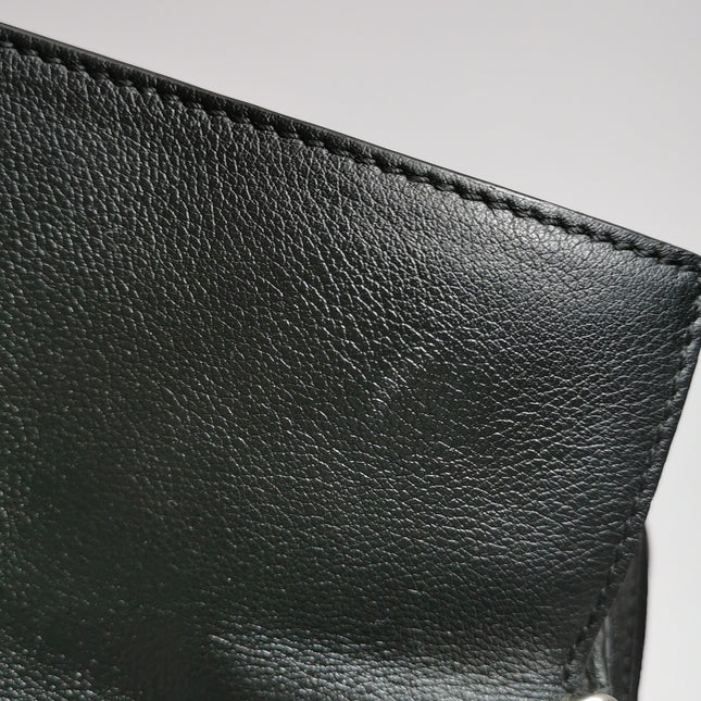 Loewe Puzzle Large Black Smooth Leather White Logo