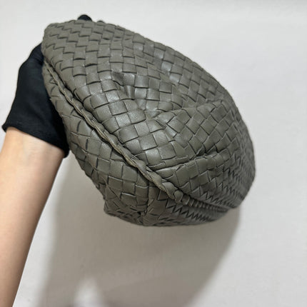 Sold Bottega Veneta Belly Hobo Intrecciato Grey Leather Medium 40cm