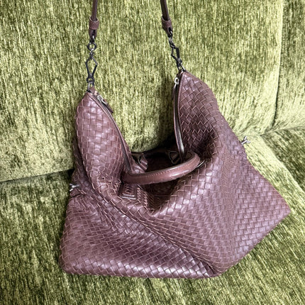 Bottega Veneta Maxi Convertible Tote Dark Chocolate Brown Leather