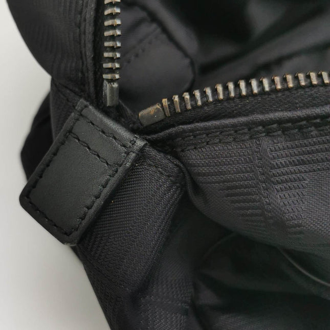 Chanel Travel Line Boston /Bowling Bag 2002 -2003 Black Fabric Shoulder Bag