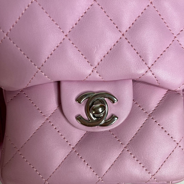 Chanel Cambon Large Pink Calfskin Leather Double Strap Handbag