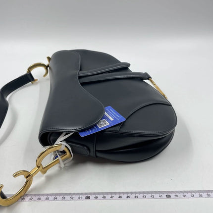 Sold Dior Saddle Medium leather Black Smooth Leather