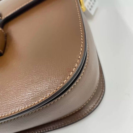 Gucci 1955 Horsebit Shoulder Bag Caramel Brown Small Leather