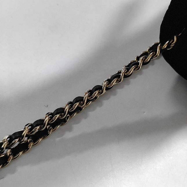 Chanel Mini Flap Black Velvet Gem Studded Silver Hardware Microchip