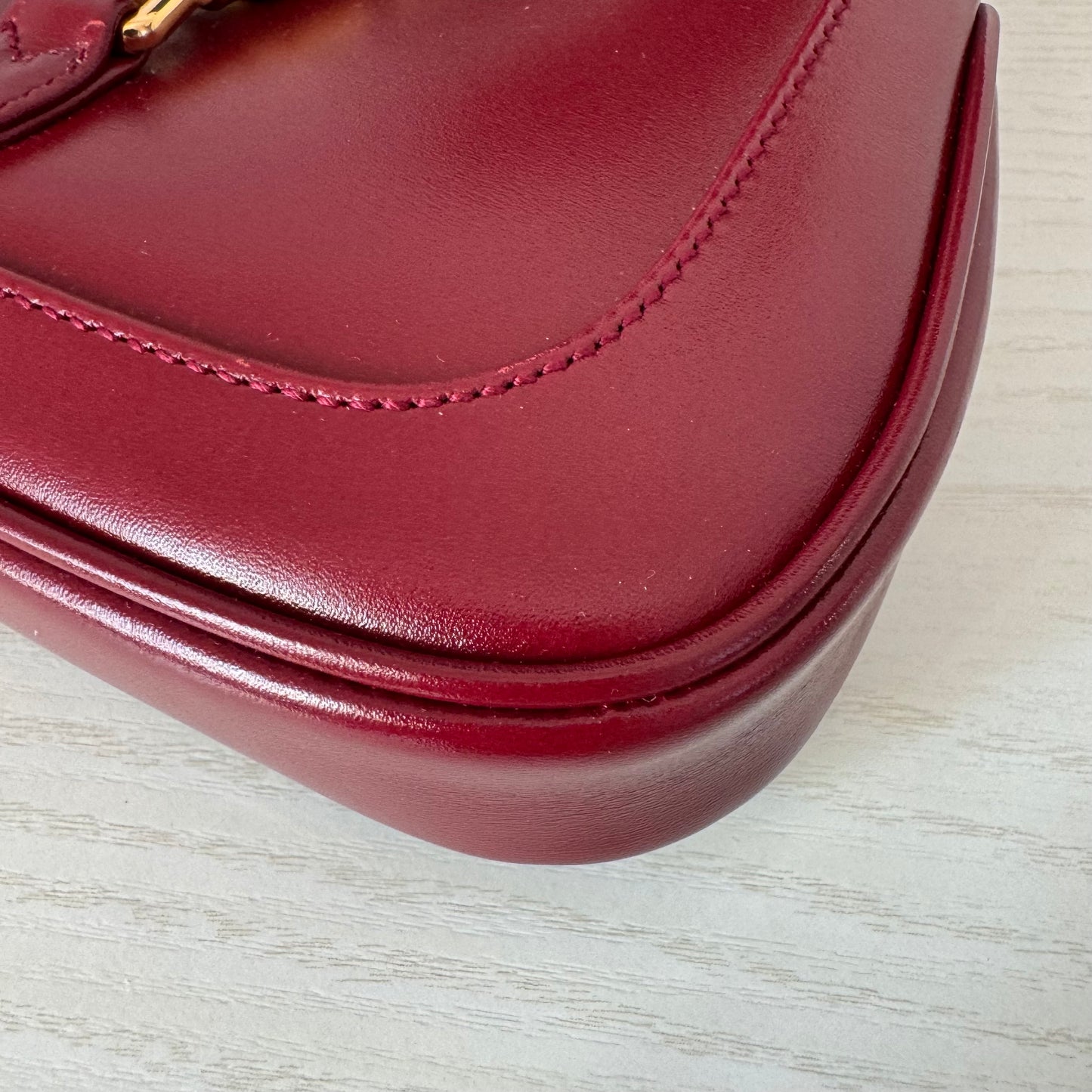 Gucci Jackie 1961 Mini Red Burgundy Leather Bag