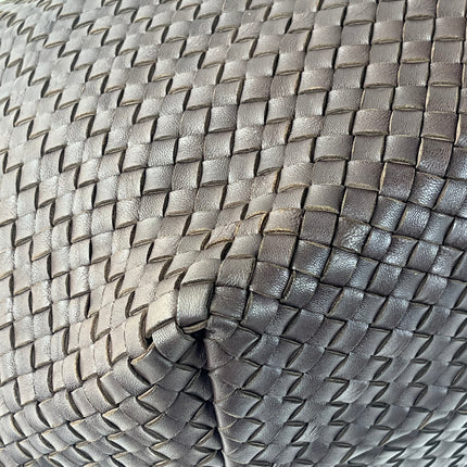Bottega Veneta Cabat Tote Intreccio Leather Dark Chocolate Brown 40cm