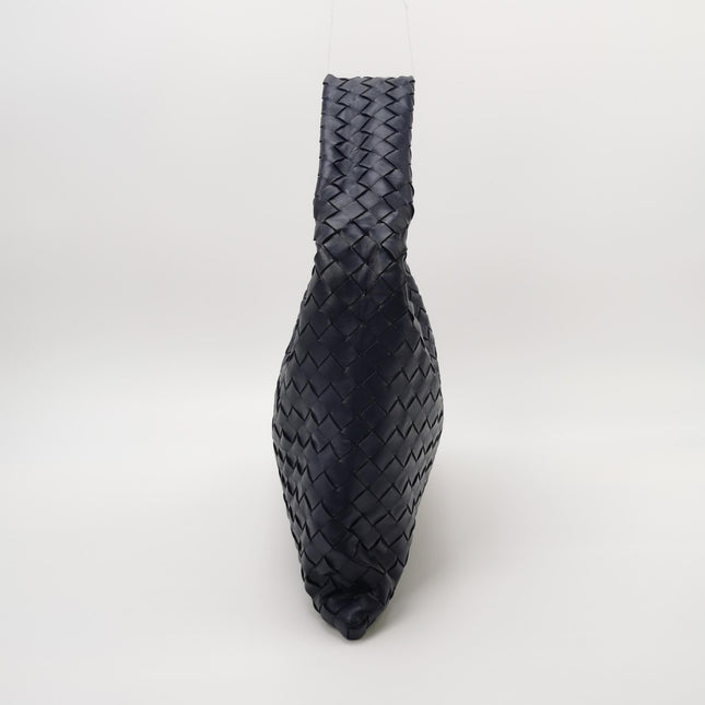 Bottega Veneta Hop Hobo Medium Leather Navy 46cm