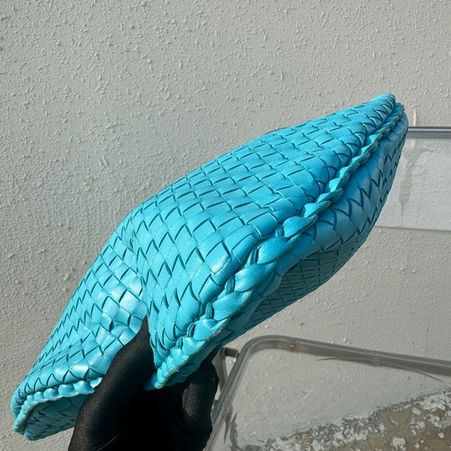 Bottega Veneta Veneta Hobo Medium Light Blue Intrecciato Leather Bag 40cm