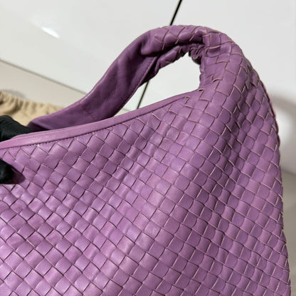 Bottega Veneta Hobo Bag Lambskin leather Lilac Lavender Purple Medium 47cm