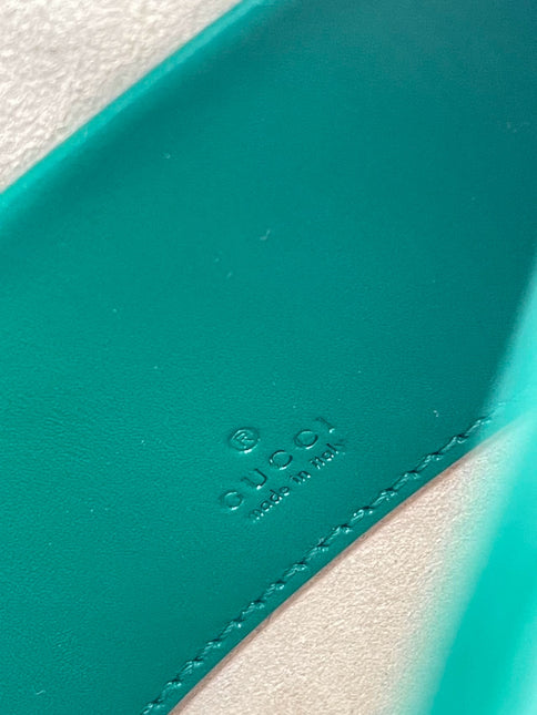 Gucci Jackie 1961 Mini Handbag in Green Leather with Adjustable Strap