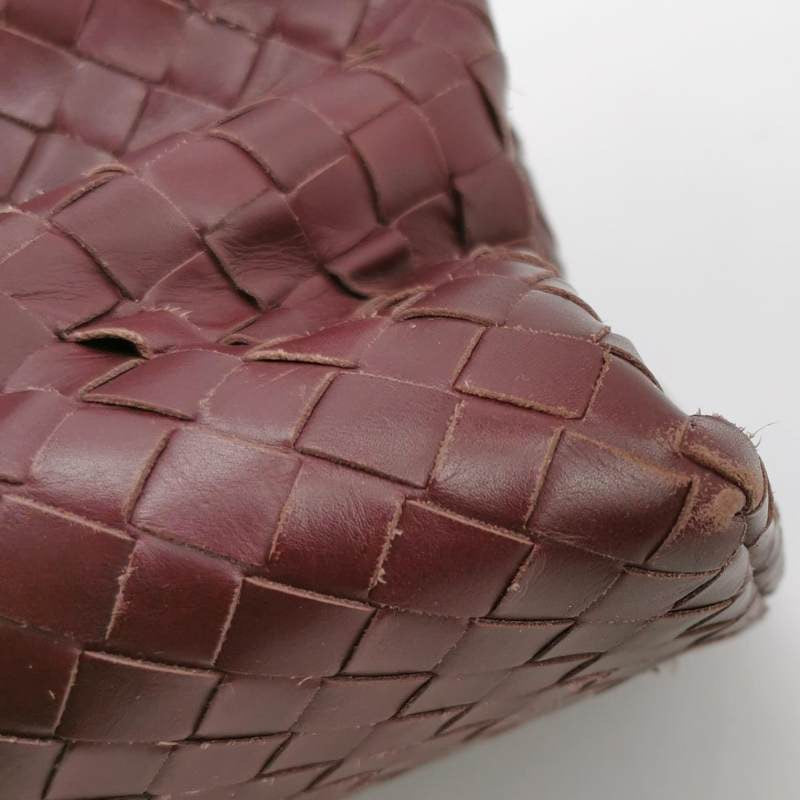 Bottega Veneta Roma Handbag Bag Intrecciato Nappa Leather Wine Burgundy Large 35cm