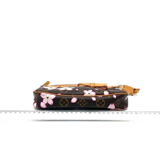 Louis Vuitton x Takashi Murakami Cherry Blossom on Brown Monogram Pochette Accessoire