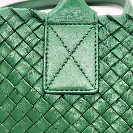 Sold Bottega Veneta Cabat Large Intreccio Leather Tote Bag Dark Green with Pouch 40cm