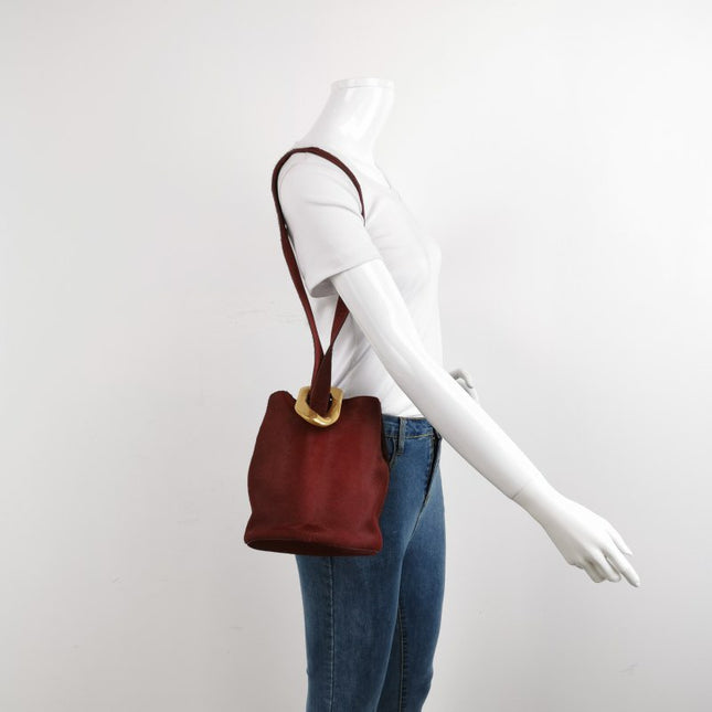 Bottega Veneta Drop Pony-style calfskin leather Gold Hardware Wristlet Clutch