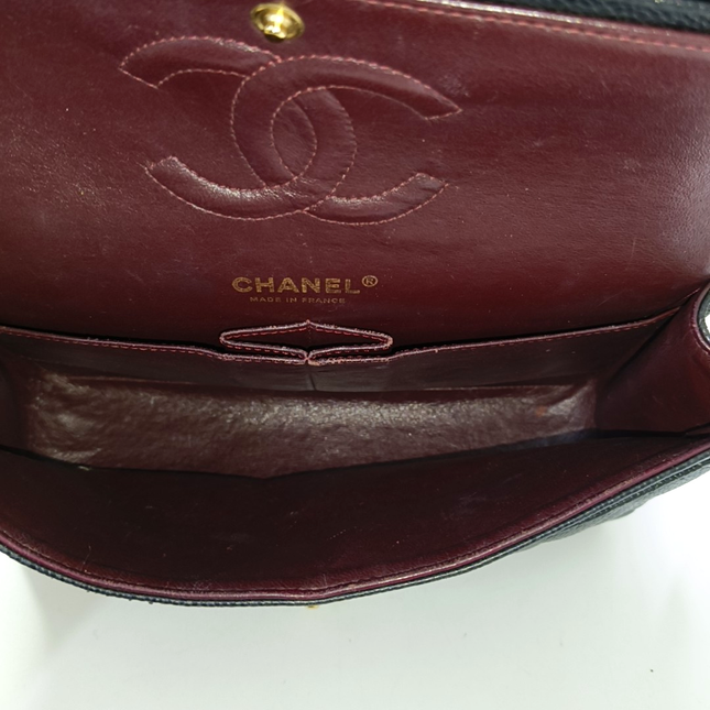 Chanel Classic Flap Medium Black Caviar Leather Gold-tone Hardware