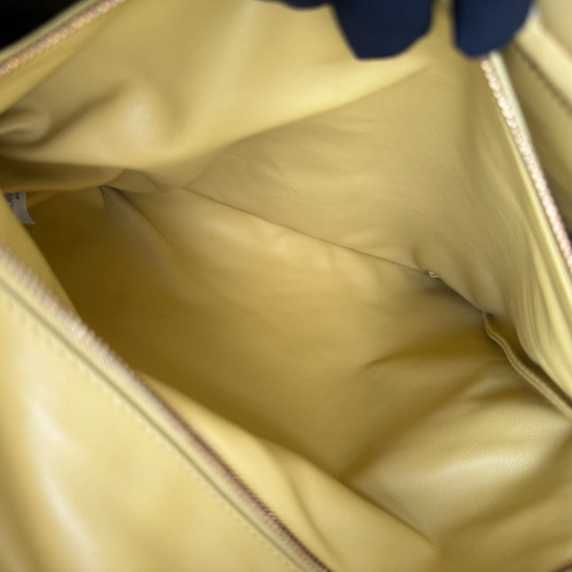 Bottega Veneta Jodie Small Yellow Lambskin Leather