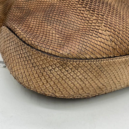 Gucci Jackie Brown Python Leather Gold Hardware