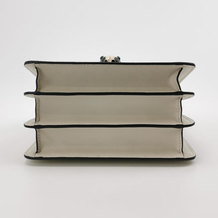 Bvlgari Serpenti Forever Small Leather Top Handle Crossbody Bag White
