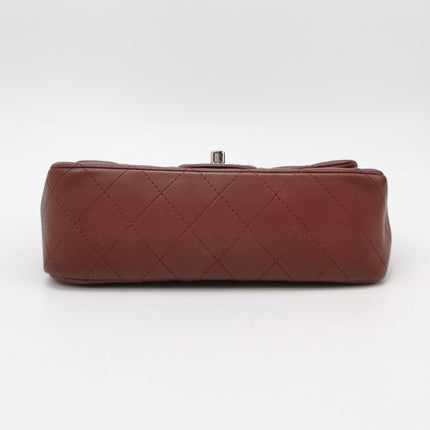 Chanel Classic Flap Rectangular Mini Burgundy Lambskin Silver HW, 2019
