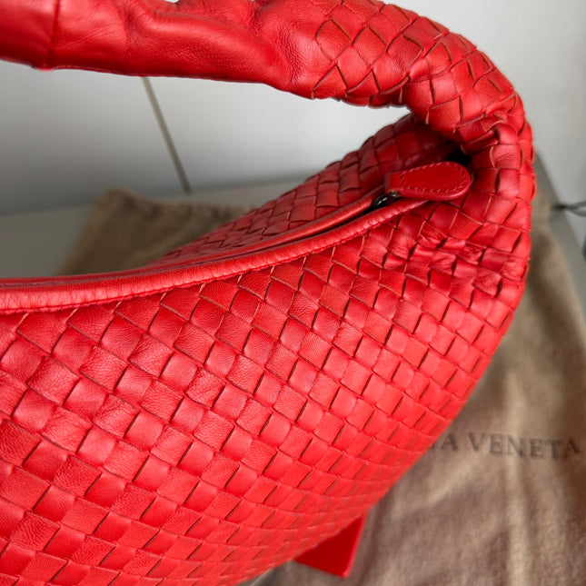 Bottega Veneta Hobo Bag leather Bright Red Medium 40cm