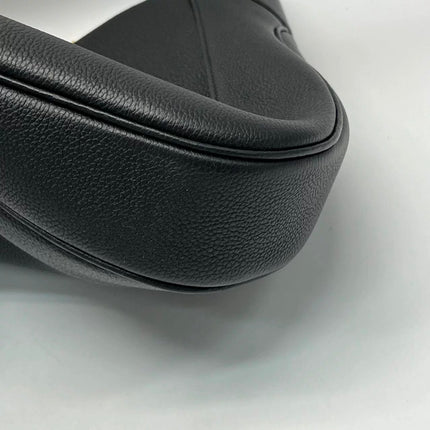 Gucci Jackie 1961 Black Large Pebbled Leather Shoulder Bag with Strap