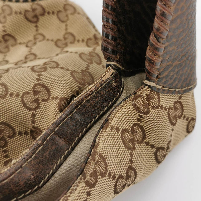 Sold Gucci Jackie 1961 Soft Medium Monogram Canvas and Leather Bag