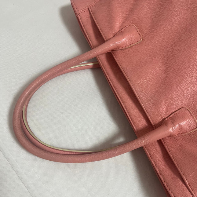 Chanel Cerf Executive Medium Pink Leather Handbag 35cm
