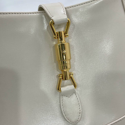Gucci Jackie 1961 Small Leather Bag White with Strap