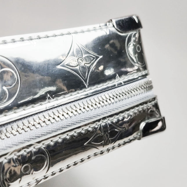 Louis Vuitton Soft Trunk Silver Patent Leather Monogram Crossbody Bag