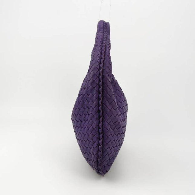 Sold Bottega Veneta Veneta Hobo Medium Purple Intrecciato Leather Bag