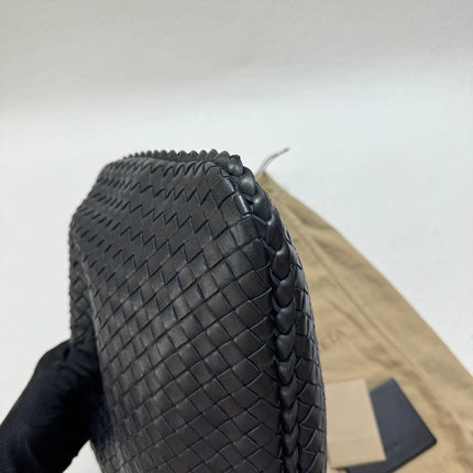Sold Bottega Veneta Intrecciato Hobo Bag Medium Black Lambskin leather 40cm