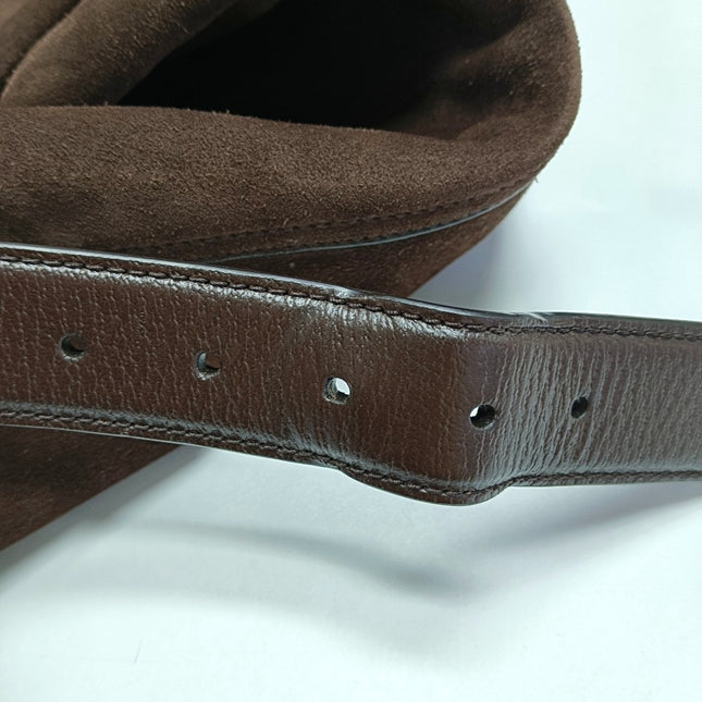 Gucci Jackie 1961 Medium Brown Suede Shoulder Tote Bag