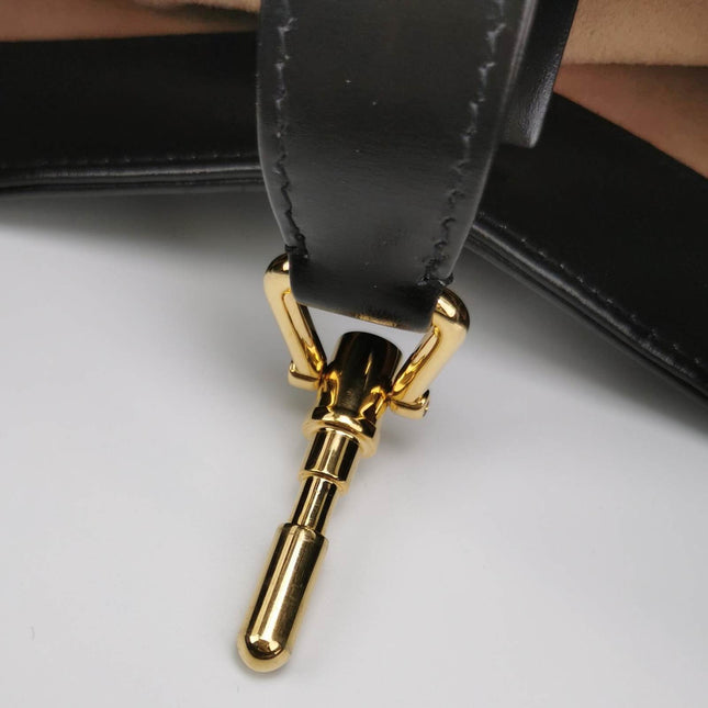 Sold Gucci Jackie 1961 Black Leather Bag Small with Adjustable Strap