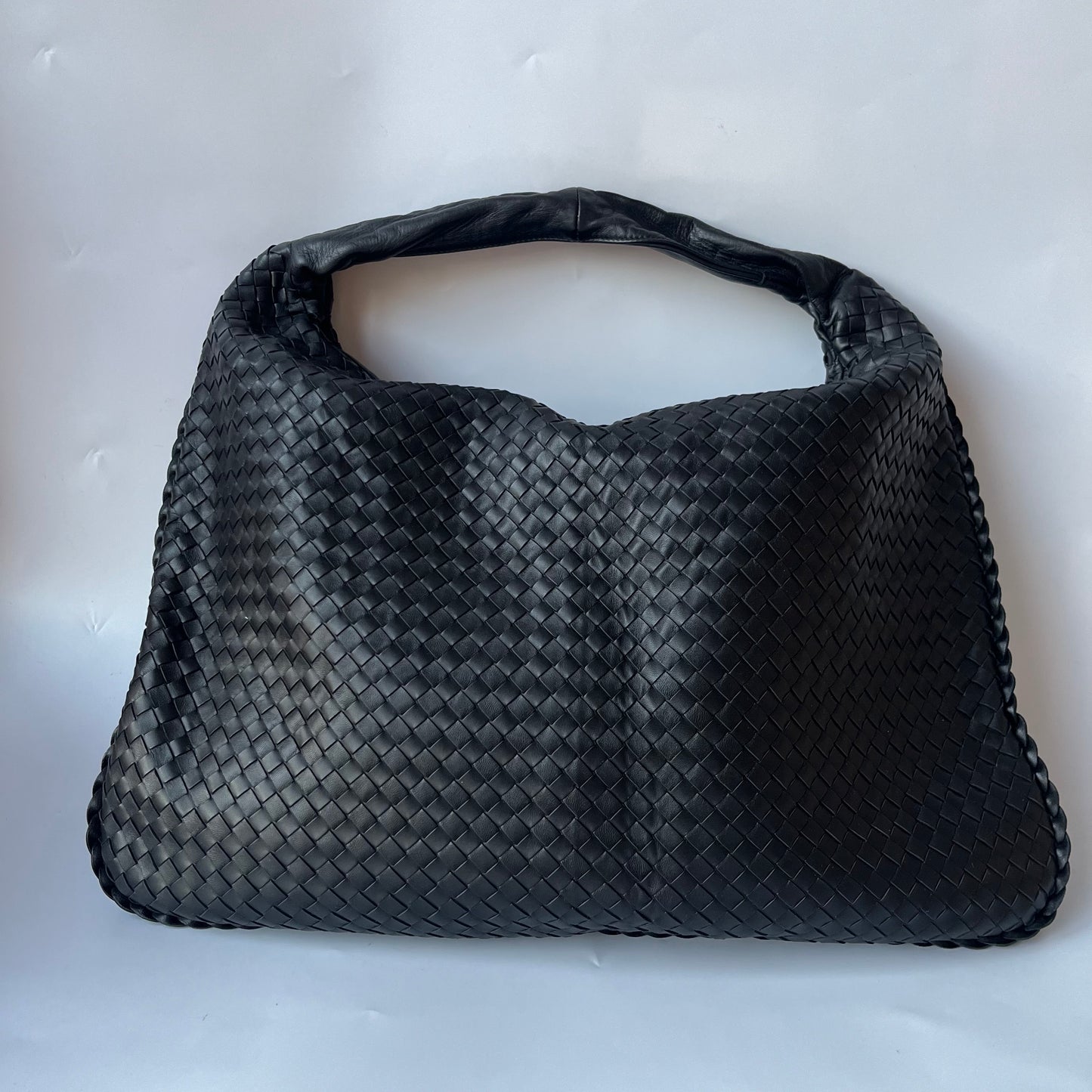 Bottega Veneta Veneta Hobo Maxi Black Leather 51cm