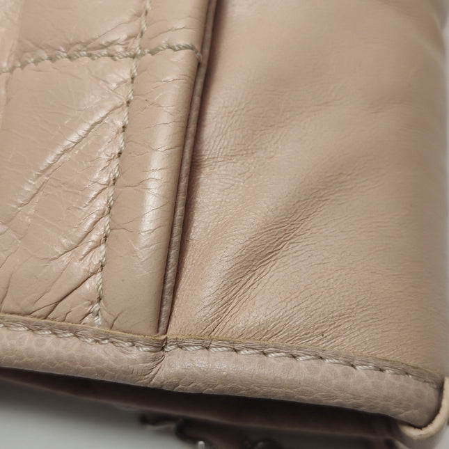 Chanel Deauville Tote Medium Pink Leather Leather Chain Straps