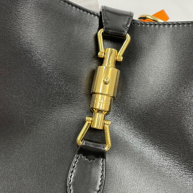 Sold Gucci Jackie 1961 Black Leather Bag Small with Adjustable Strap