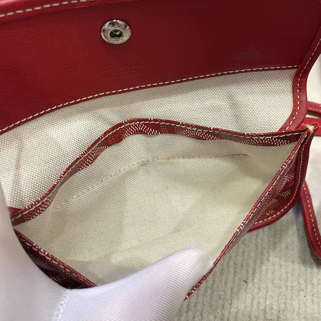 Goyard Saint Louis PM Tote Medium Red Goyardine 2017