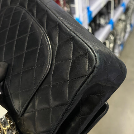 Chanel Classic Flap Medium Black Lambskin Leather Gold Hardware 2009-2010