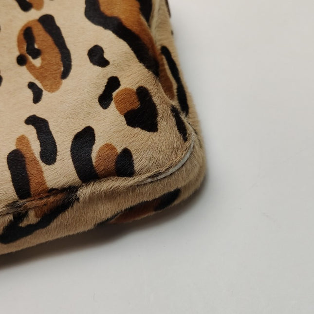 Fendi Baguette Pony hair in leopard print Brown