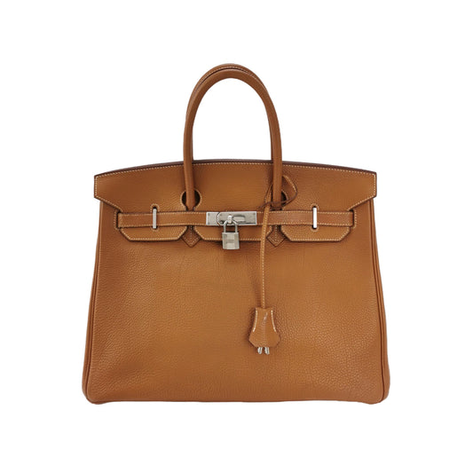 Hermes Birkin 35 Gold Togo Calfskin Leather Palladium Hardware 2004