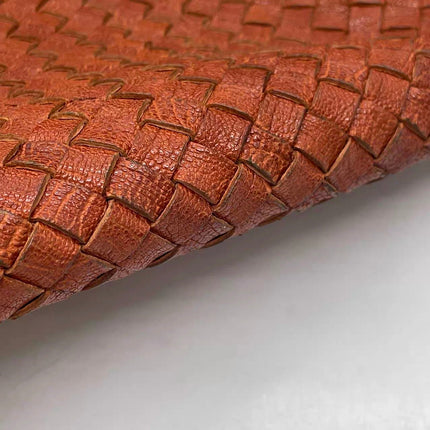 Bottega Veneta Cabat Tote Burnt Metallic Orange Intrecciato Leather 40cm