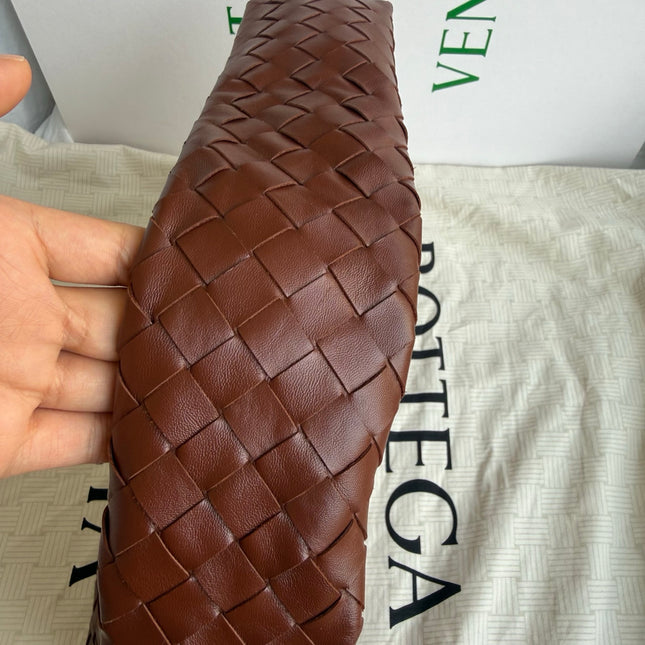 Bottega Veneta Hop Hobo Medium Leather Brick Red 46cm