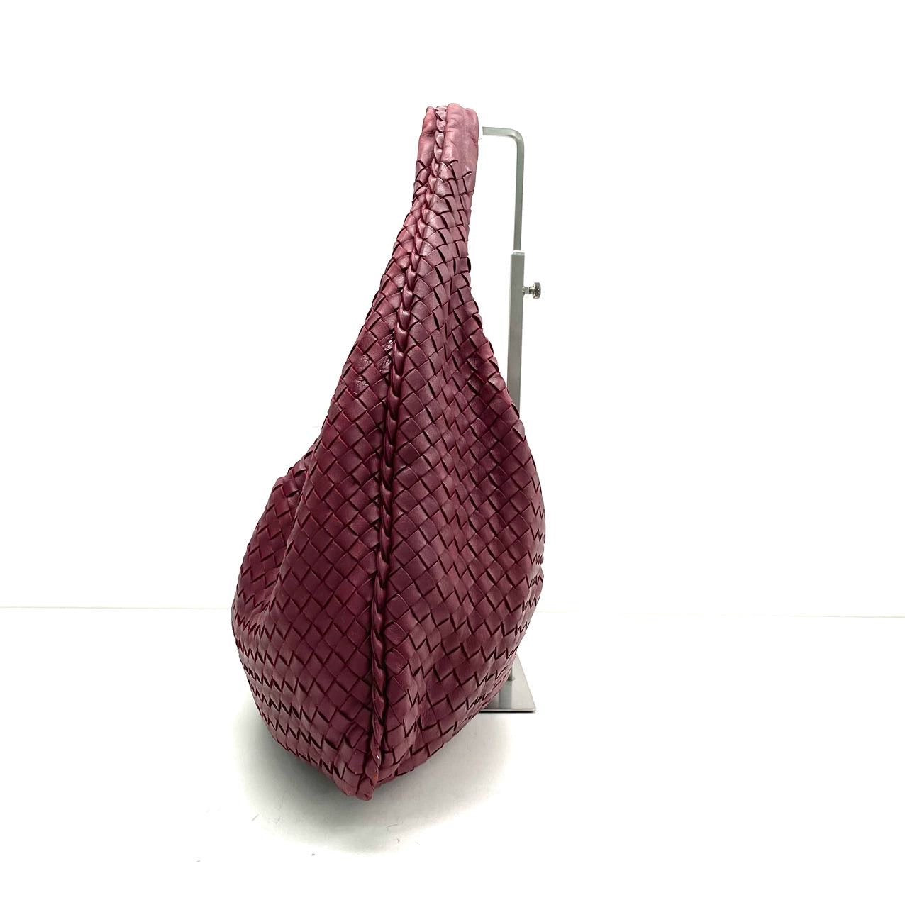 Bottega Veneta Veneta Hobo Medium Burgundy 50cm Lambskin Leather