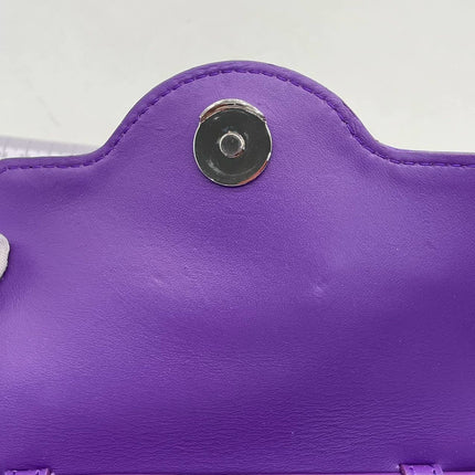 Versace La Medusa Mini Crystal Embellished Top Handle Bag in Purple