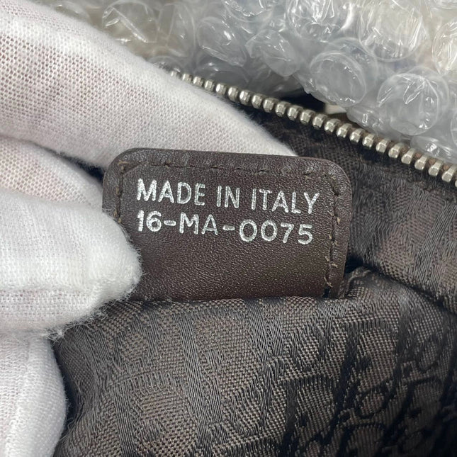 Dior Flight Medium Brown Shearling Leather Shoulder Bag